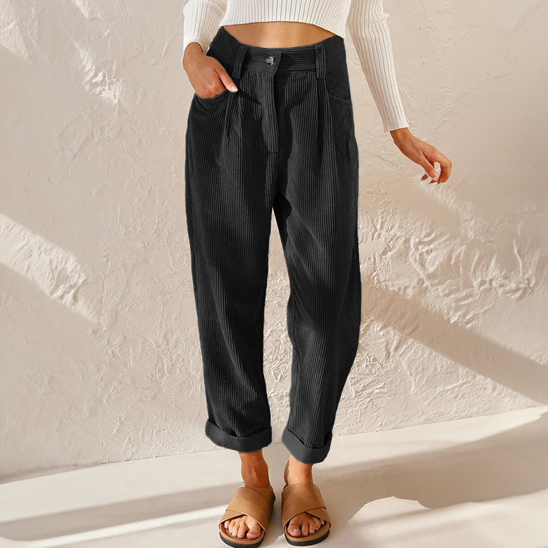 GR | Casual corduroy trousers for women
