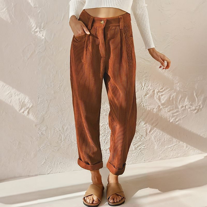 Stylish corduroy trousers