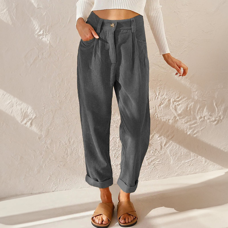 GR | Casual corduroy trousers for women