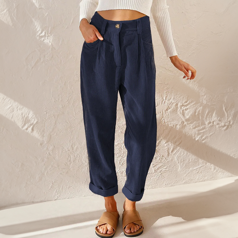 GR | Casual corduroy trousers for women