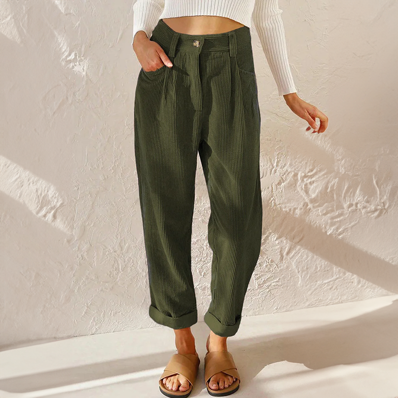 GR | Casual corduroy trousers for women