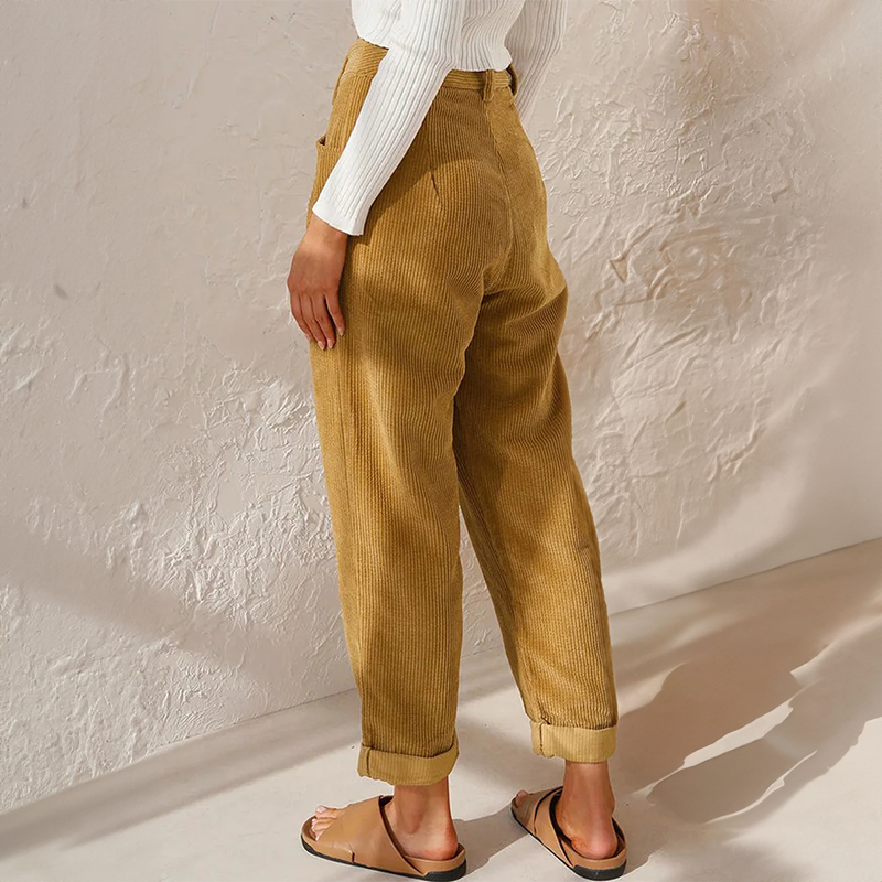 GR | Casual corduroy trousers for women