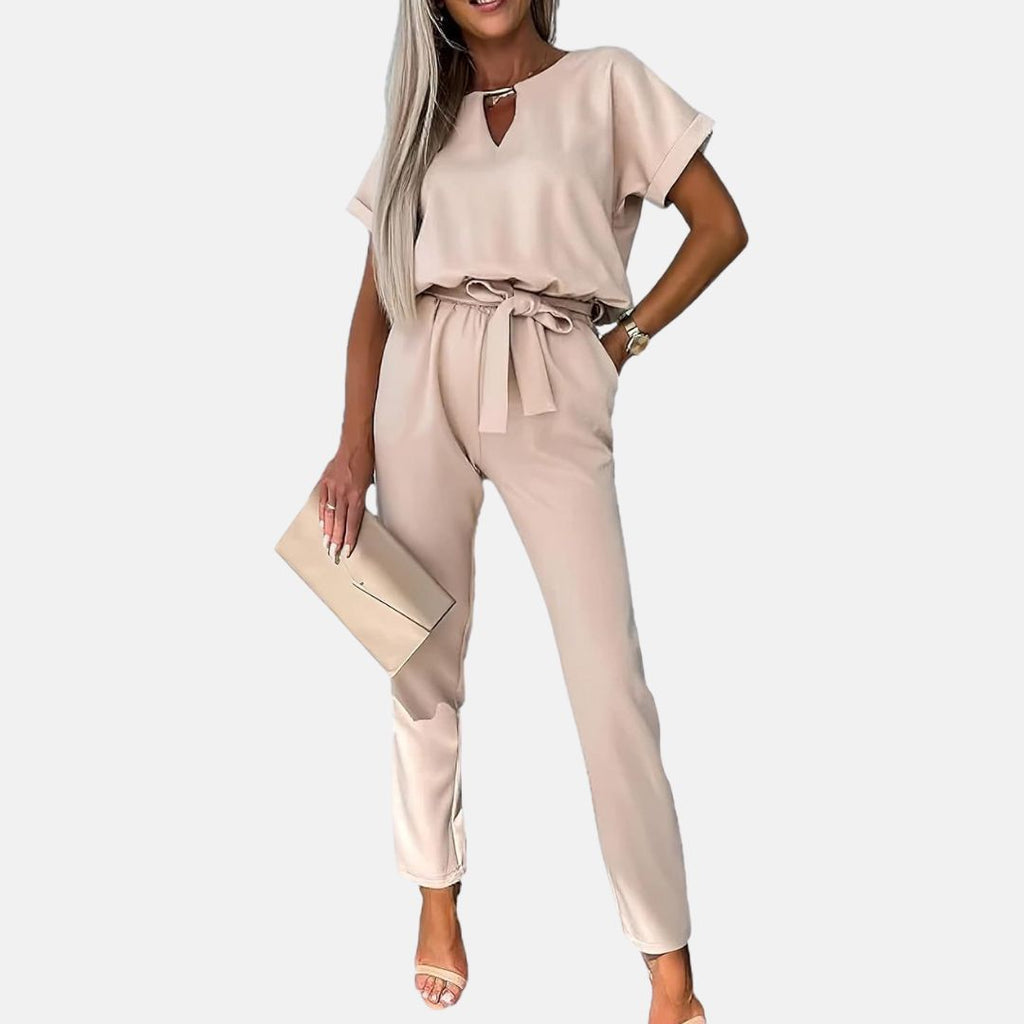 GR | Elegant, festive short-sleeved women's jumpsuit for summer