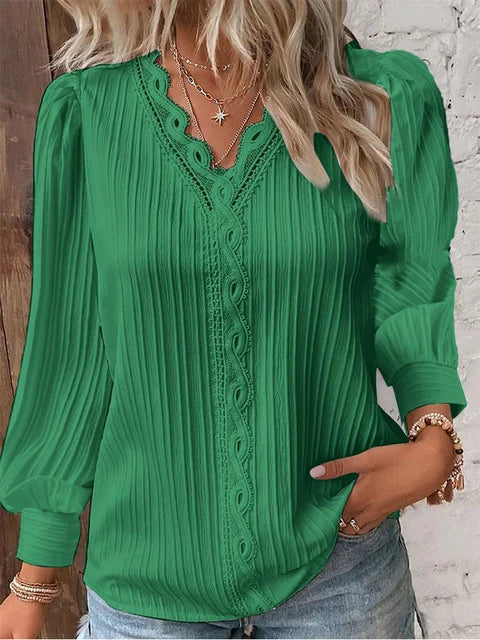 GR - Elegant solid lace tops