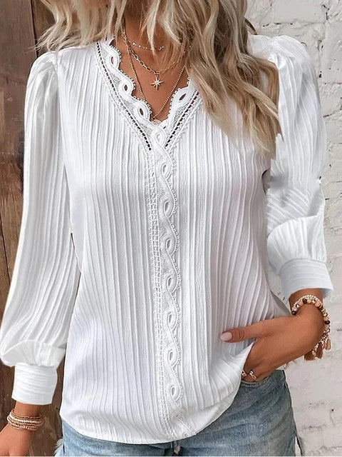 GR - Elegant solid lace tops