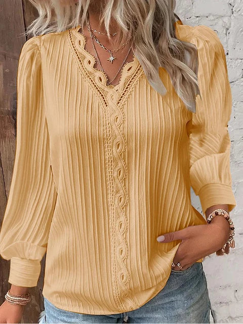 GR - Elegant solid lace tops