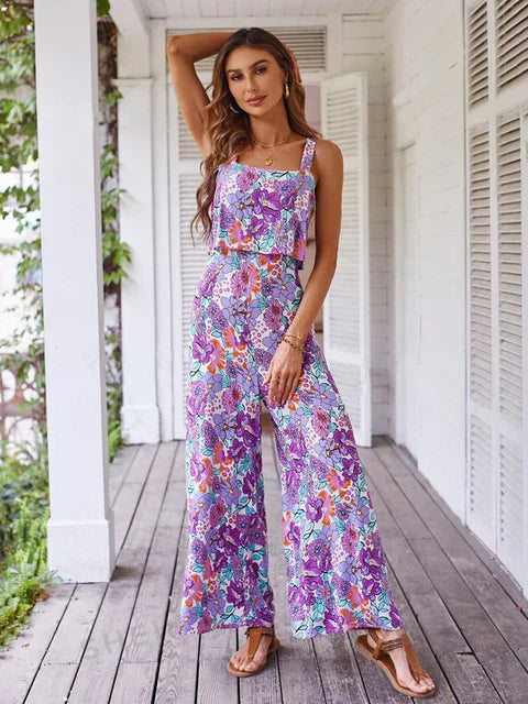 GR | Elegant floral pattern jumpsuit