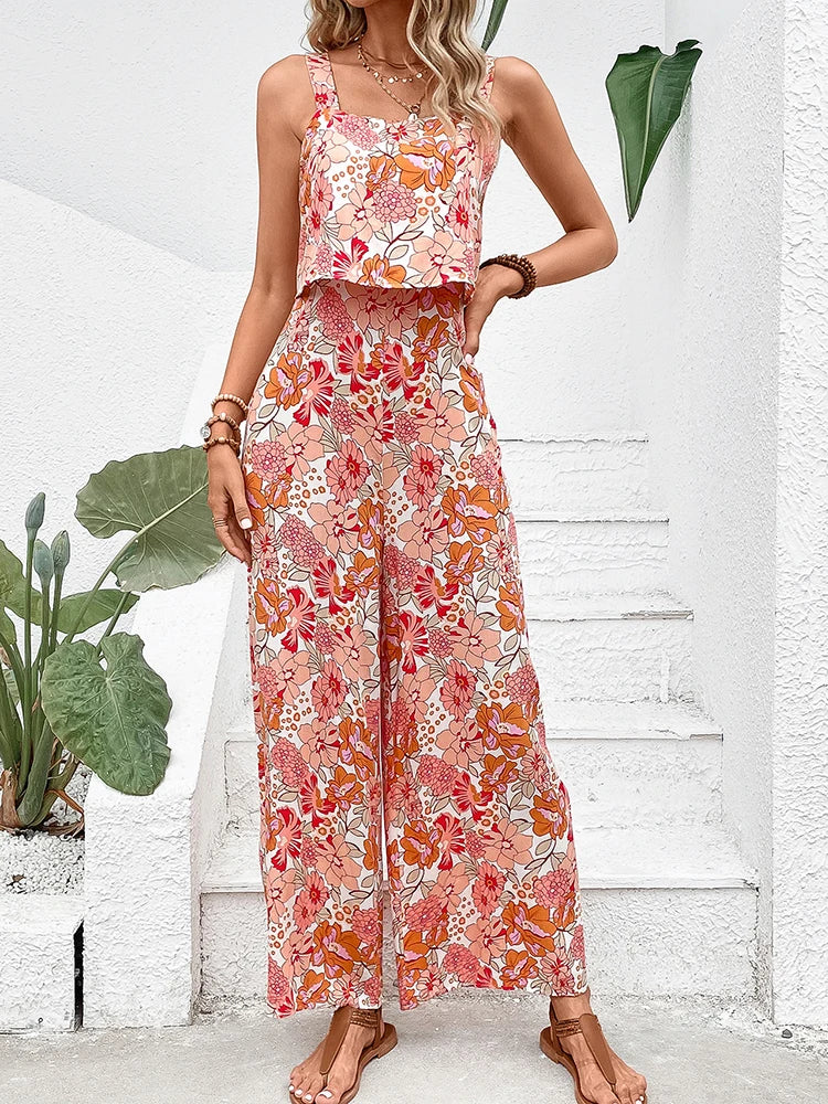 GR | Elegant floral pattern jumpsuit