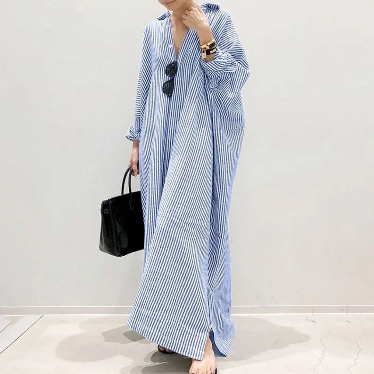 GR | Summer stylish striped long dress