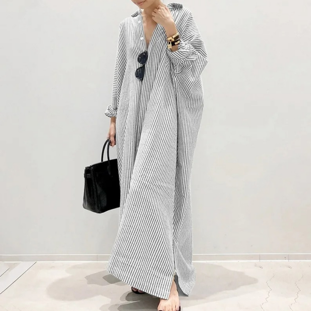 GR | Summer stylish striped long dress