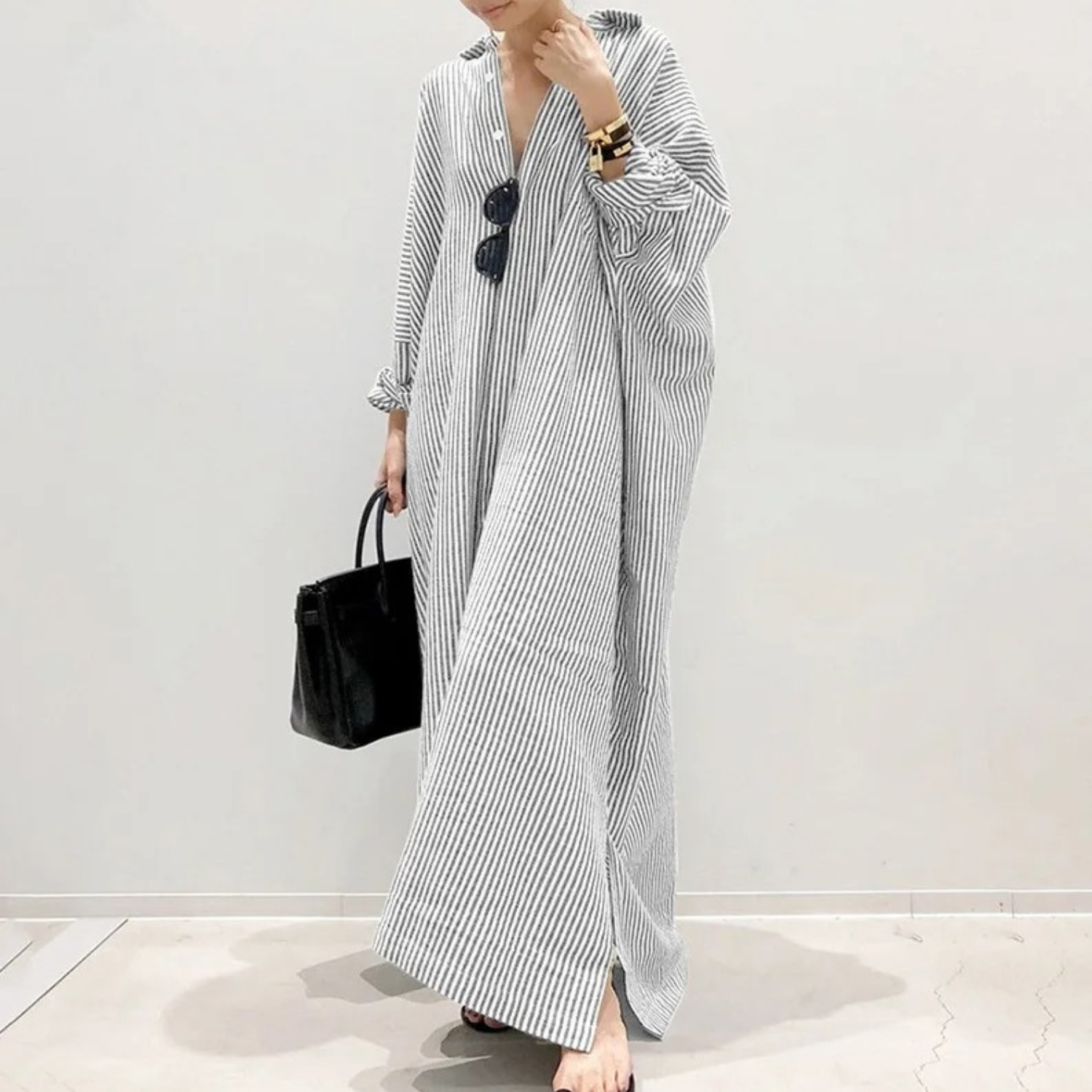 GR | Summer stylish striped long dress