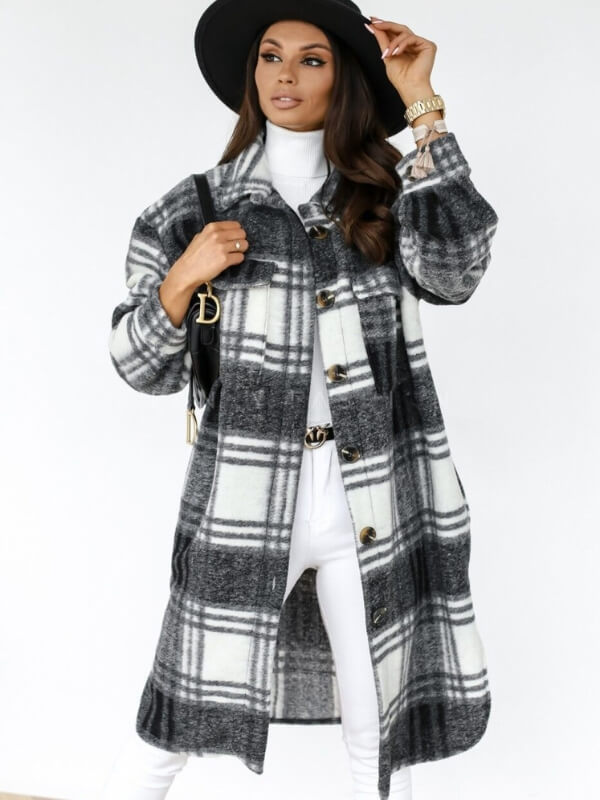 Stylish long-sleeved coat
