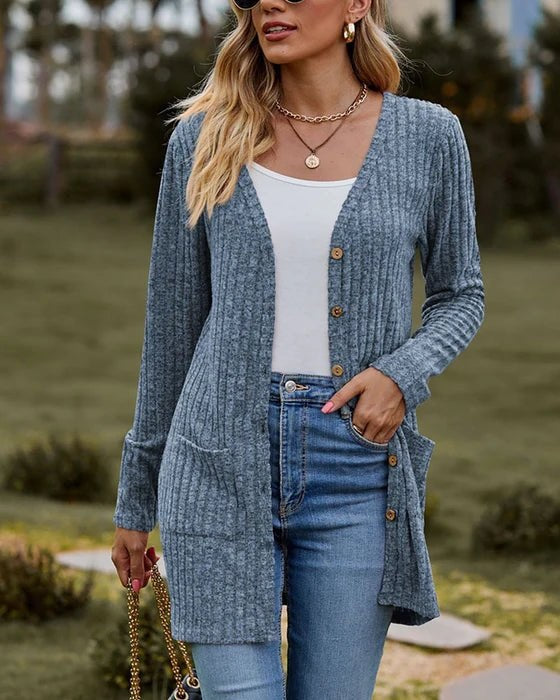 GR - Langärmlige Damen-Strickjacke