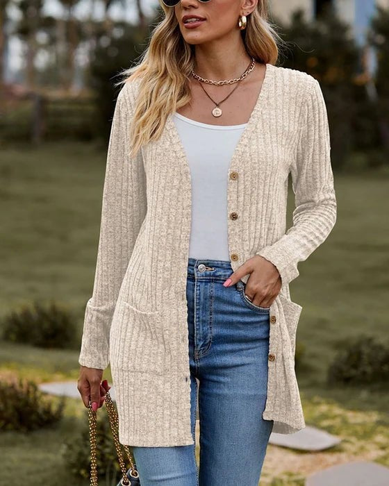 GR - Langärmlige Damen-Strickjacke