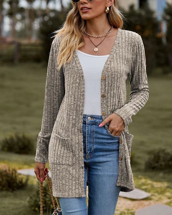 GR - Langärmlige Damen-Strickjacke