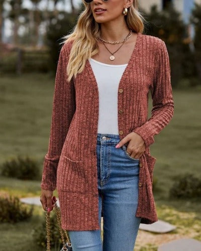 GR - Langärmlige Damen-Strickjacke