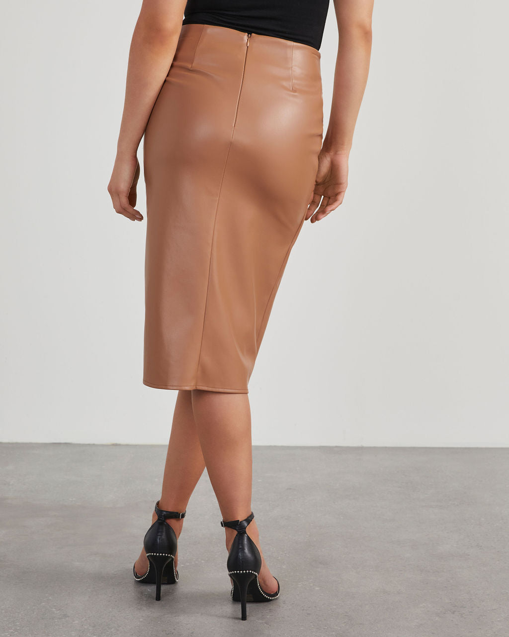 GR Lederrock | Stylischer öku Lederrock mit Schlitz für Frauen