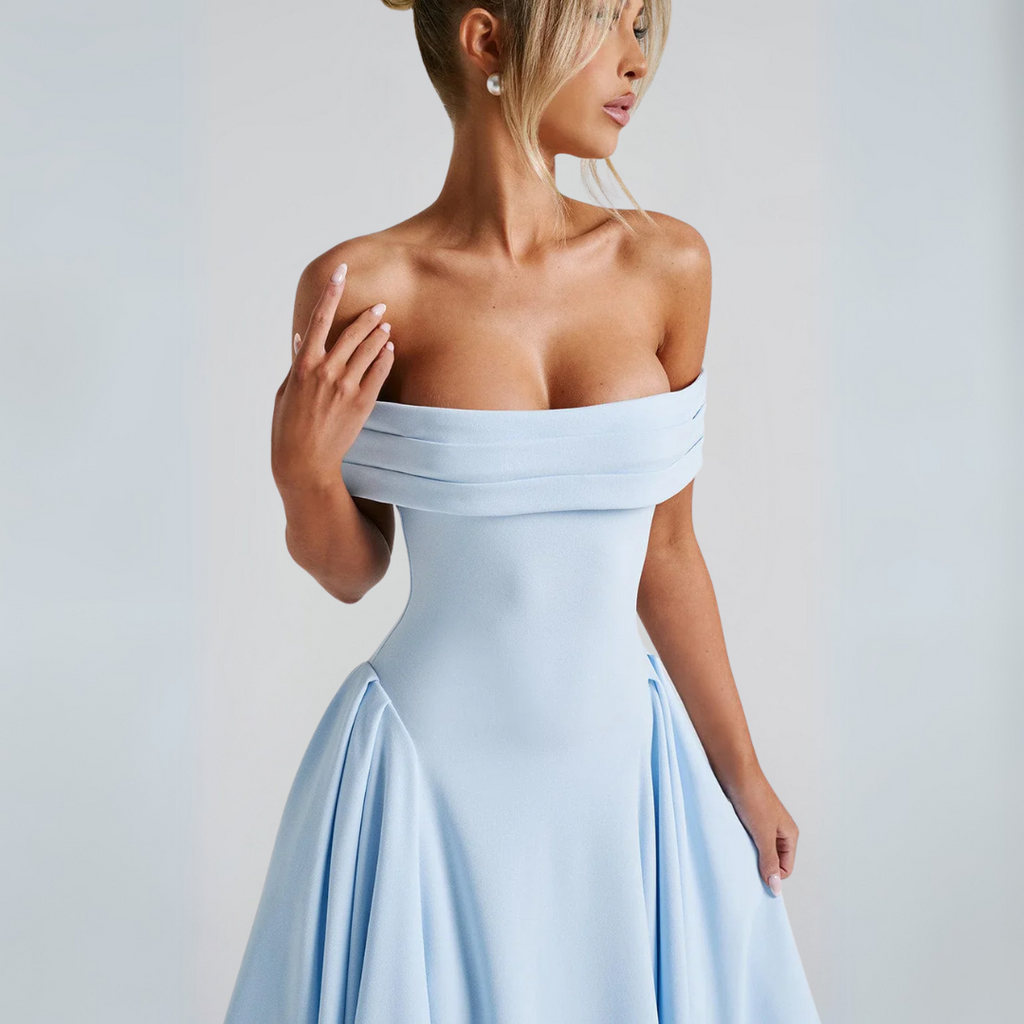 GR | Midi-Kleid Elegant Blau