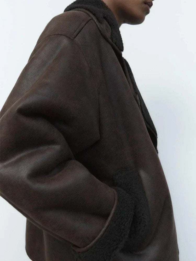 GR | Vintage leather jacket for women