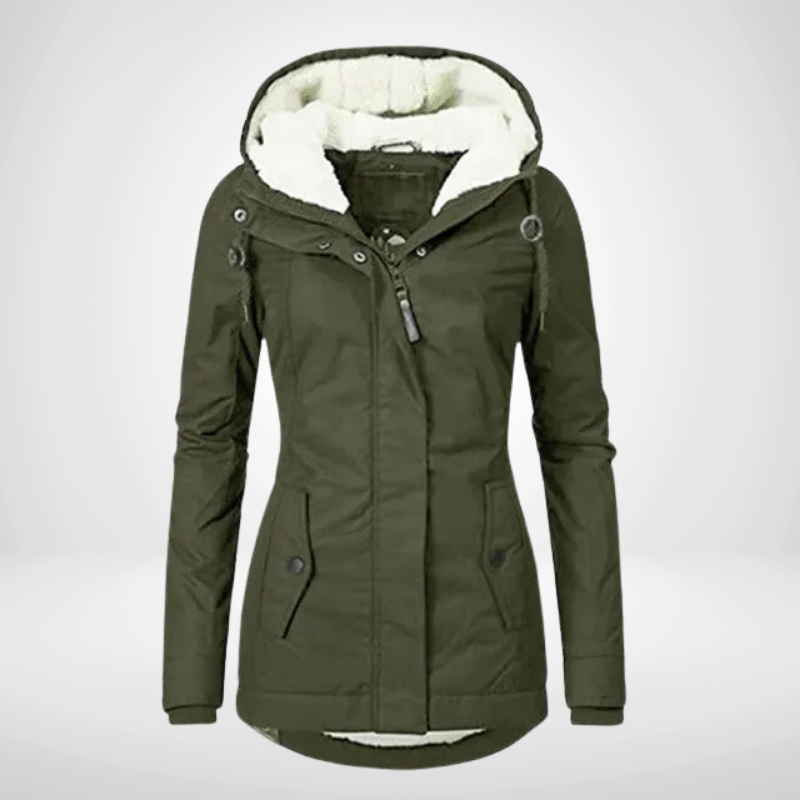 Winter jacket | Warm parka coat with hood for women