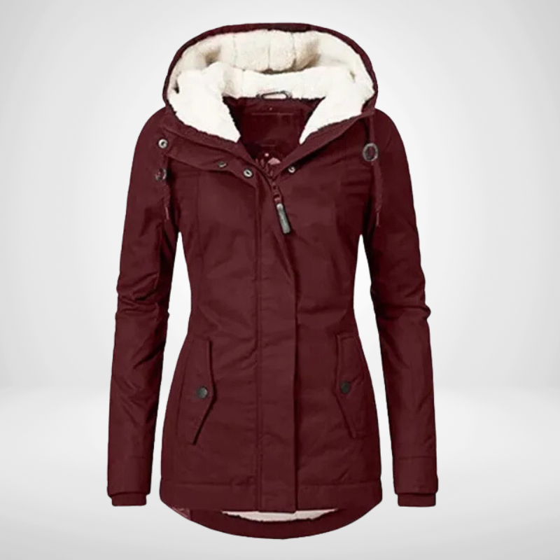 Winter jacket | Warm parka coat with hood for women