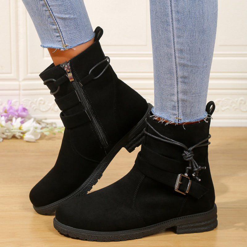 GR | Fashion Belt Buckle Boots 