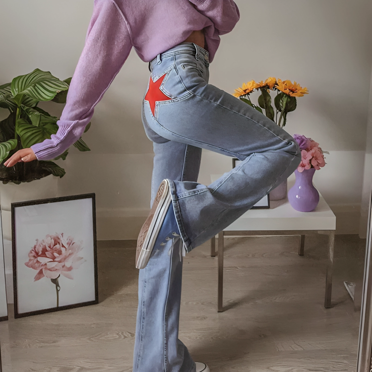 GR | Loose Fit Jeans Mit Sternen