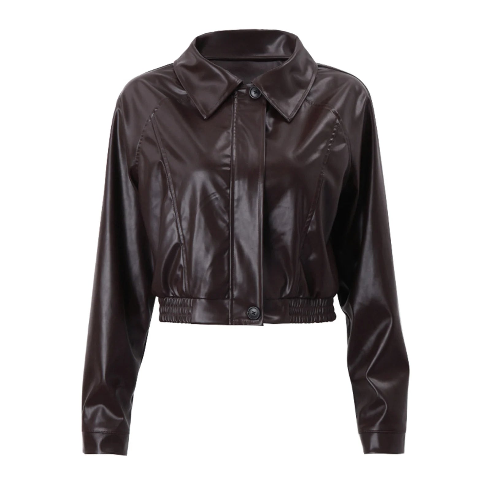 GR - Women's short faux leather jacket