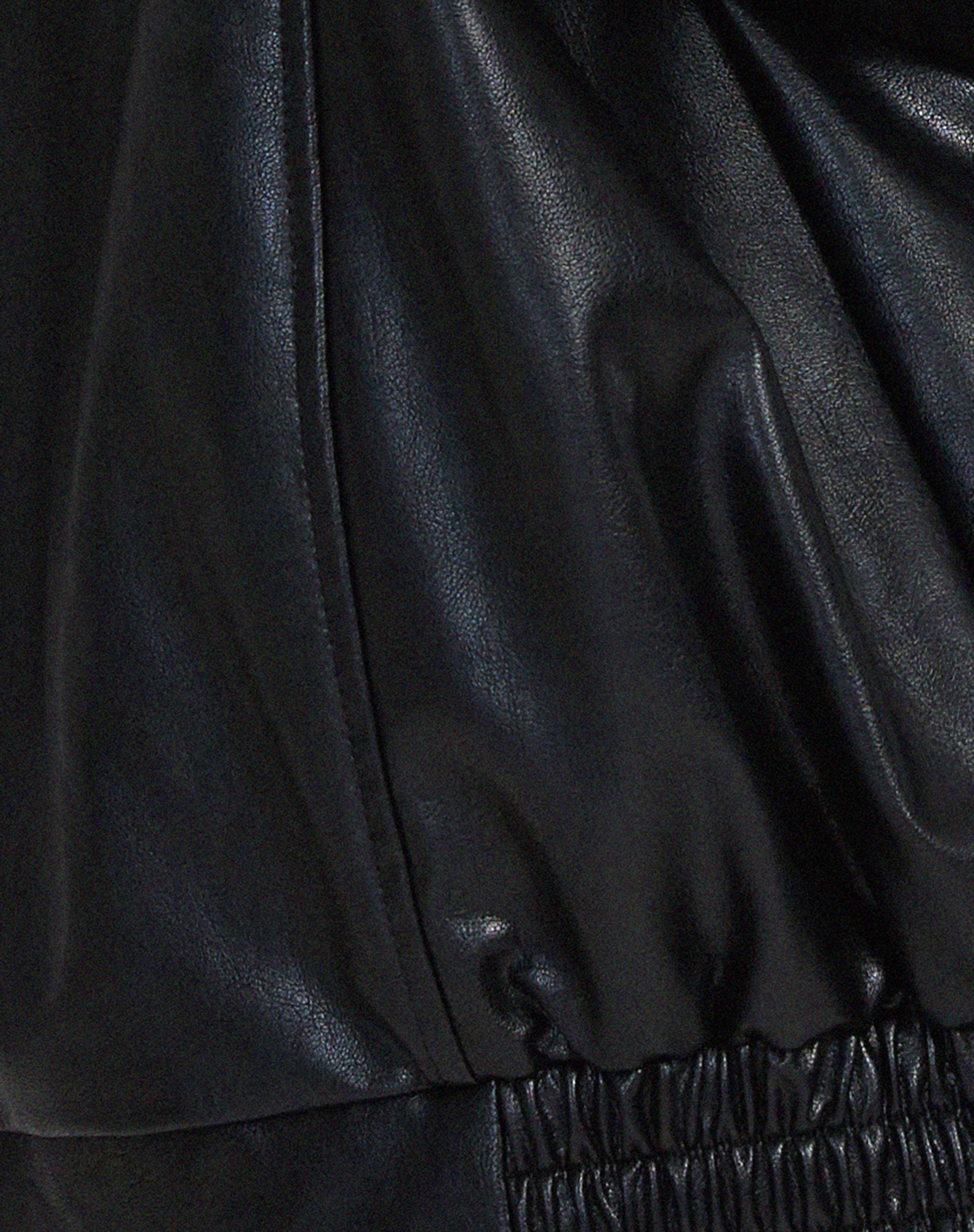 GR | Oversized leather jacket with zipper | Leather bomber jacket | Women's leather jacket