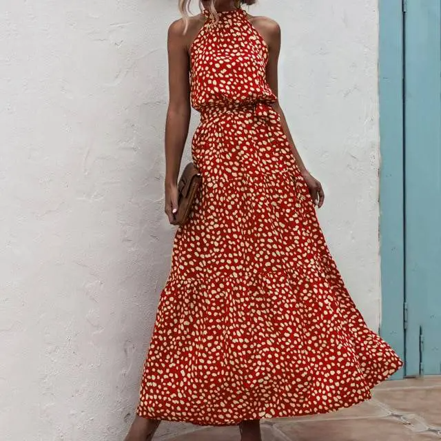 GR | Strapless maxi dress with floral pattern