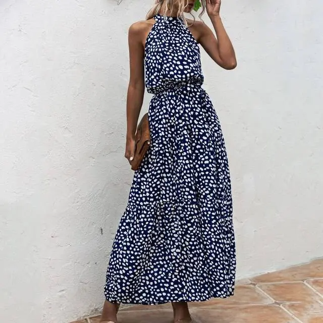 GR | Strapless maxi dress with floral pattern