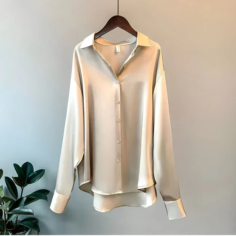 GR | Luxuriöses Damen Seidenhemd Für Einen Eleganten Look
