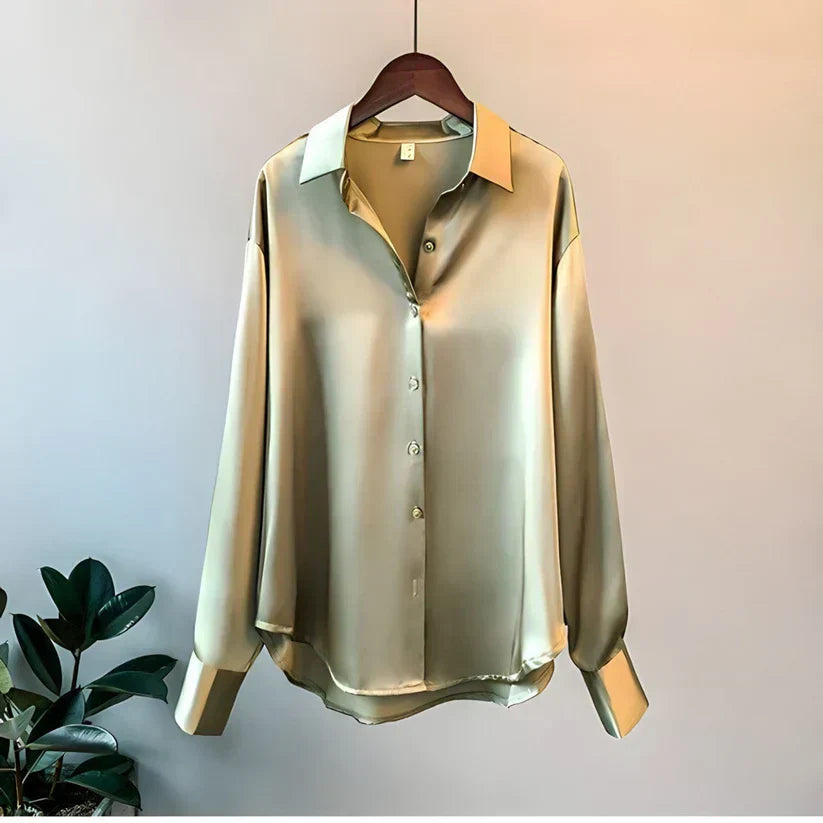 GR | Luxuriöses Damen Seidenhemd Für Einen Eleganten Look