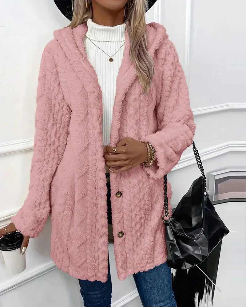 GR | Hooded Mid-Length Cardigan Women's Cardigan