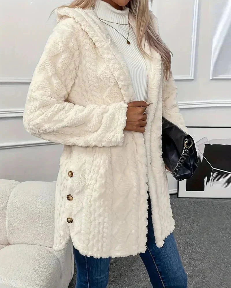 GR | Hooded Mid-Length Cardigan Women's Cardigan