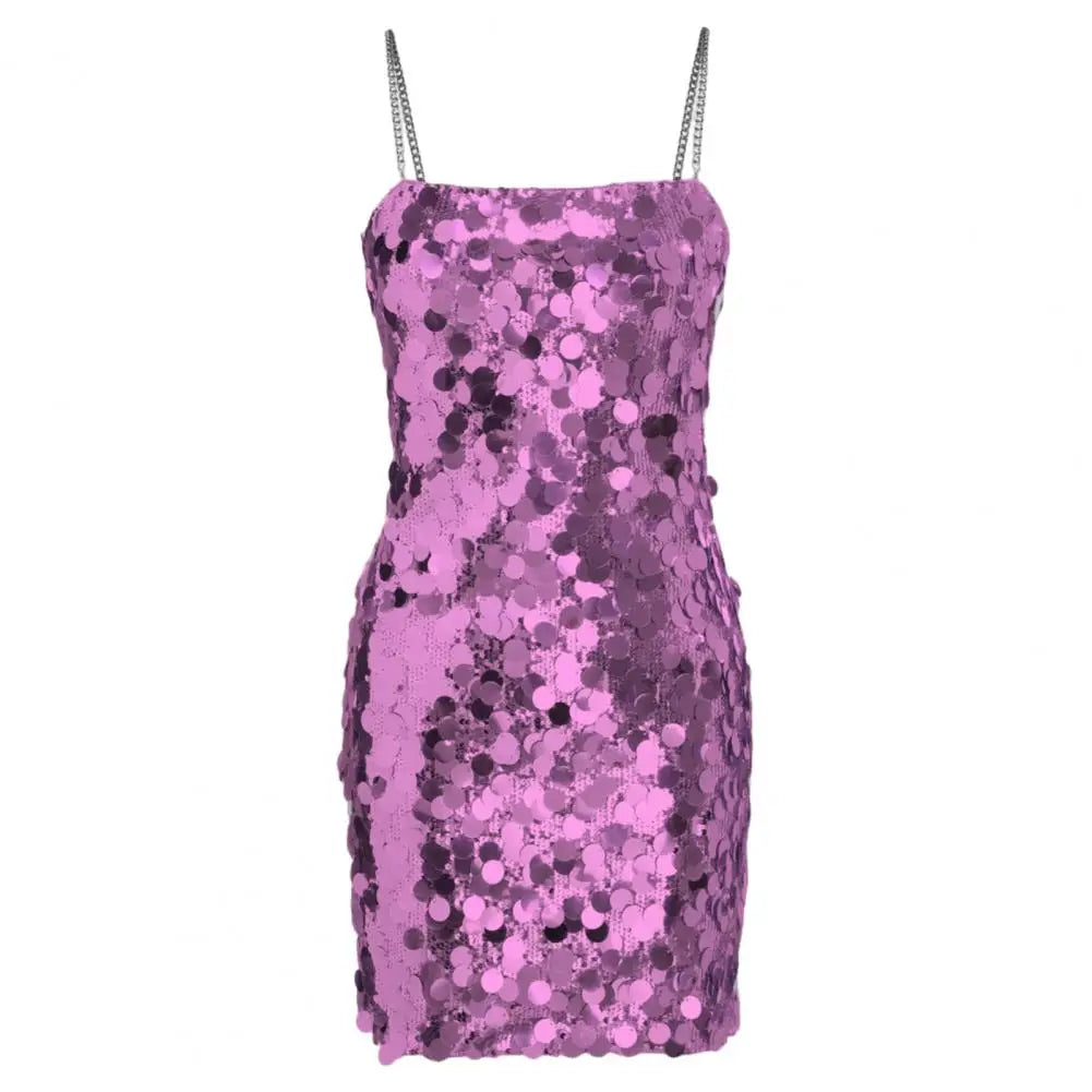 GR | Metallisches Pailletten-Minikleid