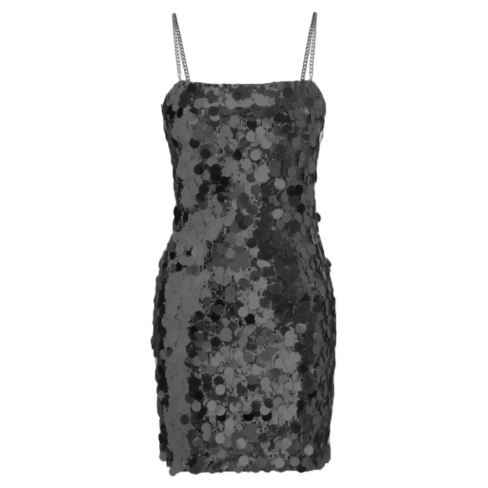 GR | Metallisches Pailletten-Minikleid