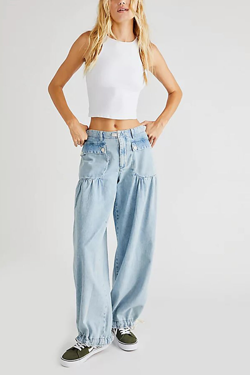GR | Taschen Schnürung Ballon Jeans