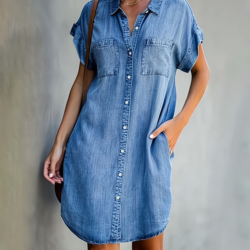 GR | Denim button dress