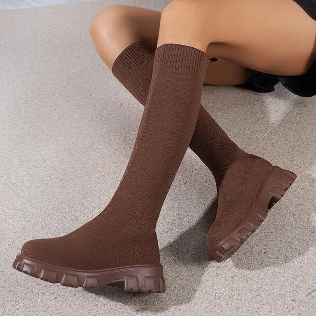 One-high stretch socks shoes
