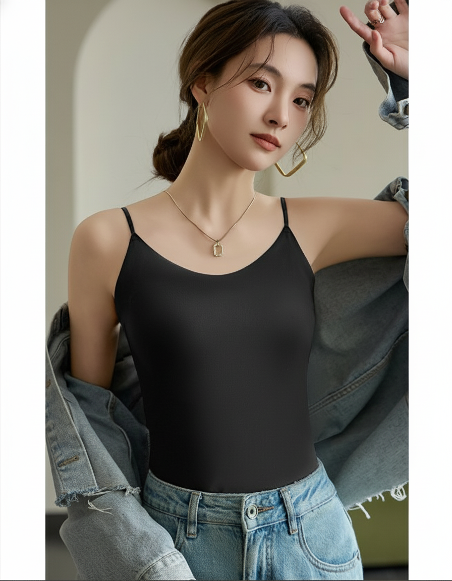 GR | V-neck Spaghetti Top