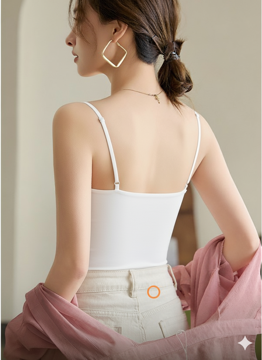 GR | V-neck Spaghetti Top