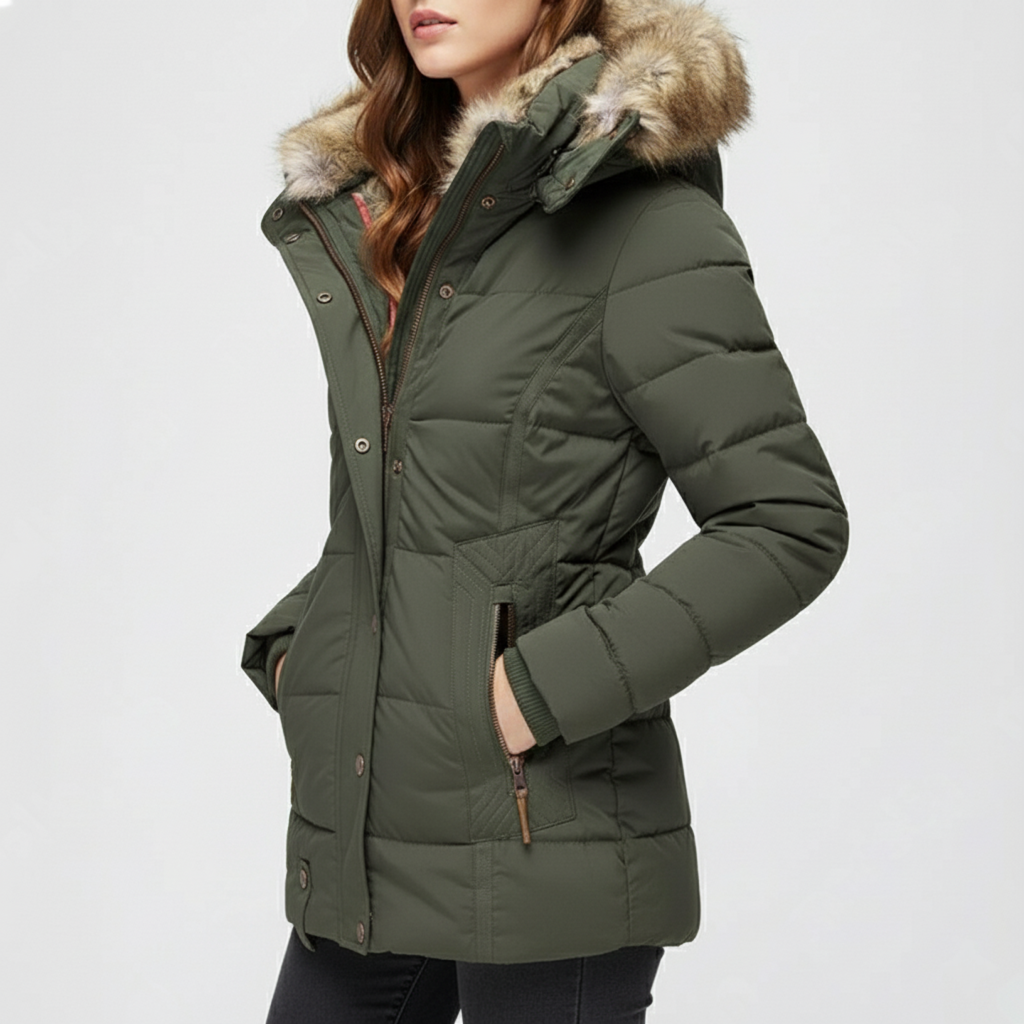 GR | GR Women's Winter Jacket | With fur lining, windproof & stylish