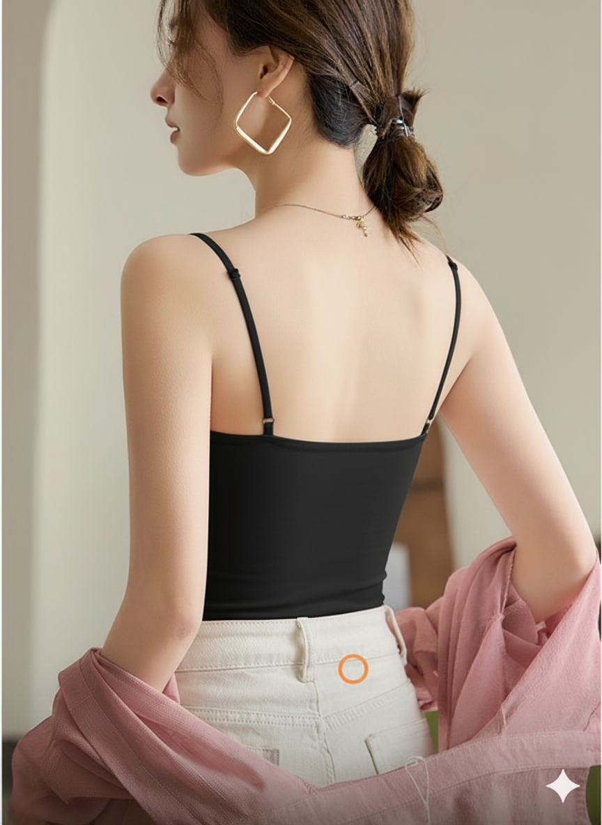 GR | V-neck Spaghetti Top