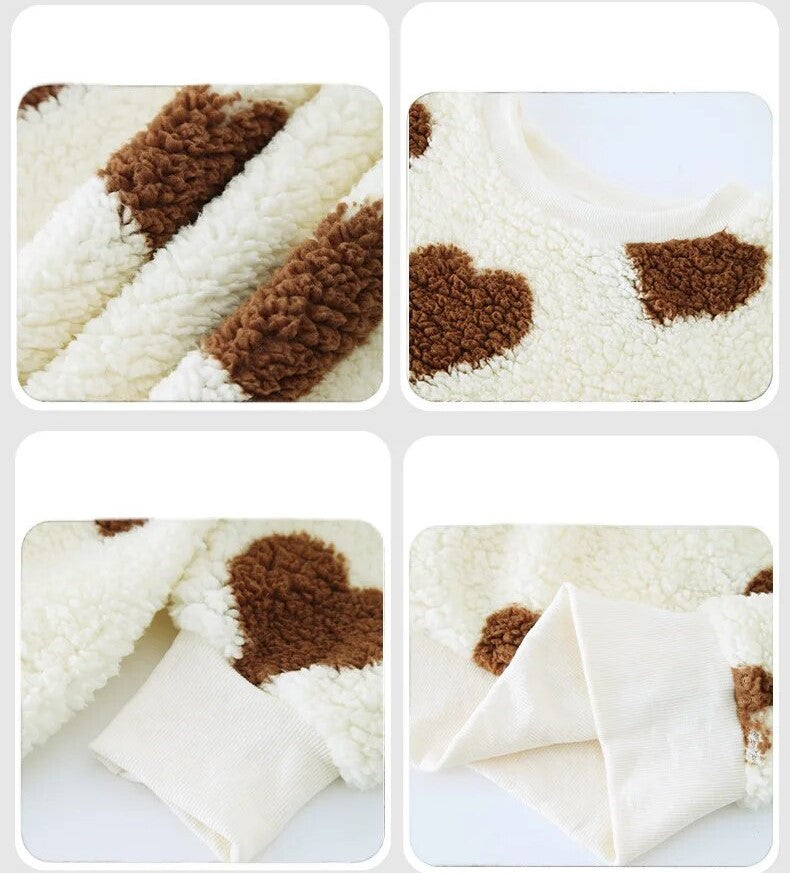 GR | Casual winter sweater with hearts for women 