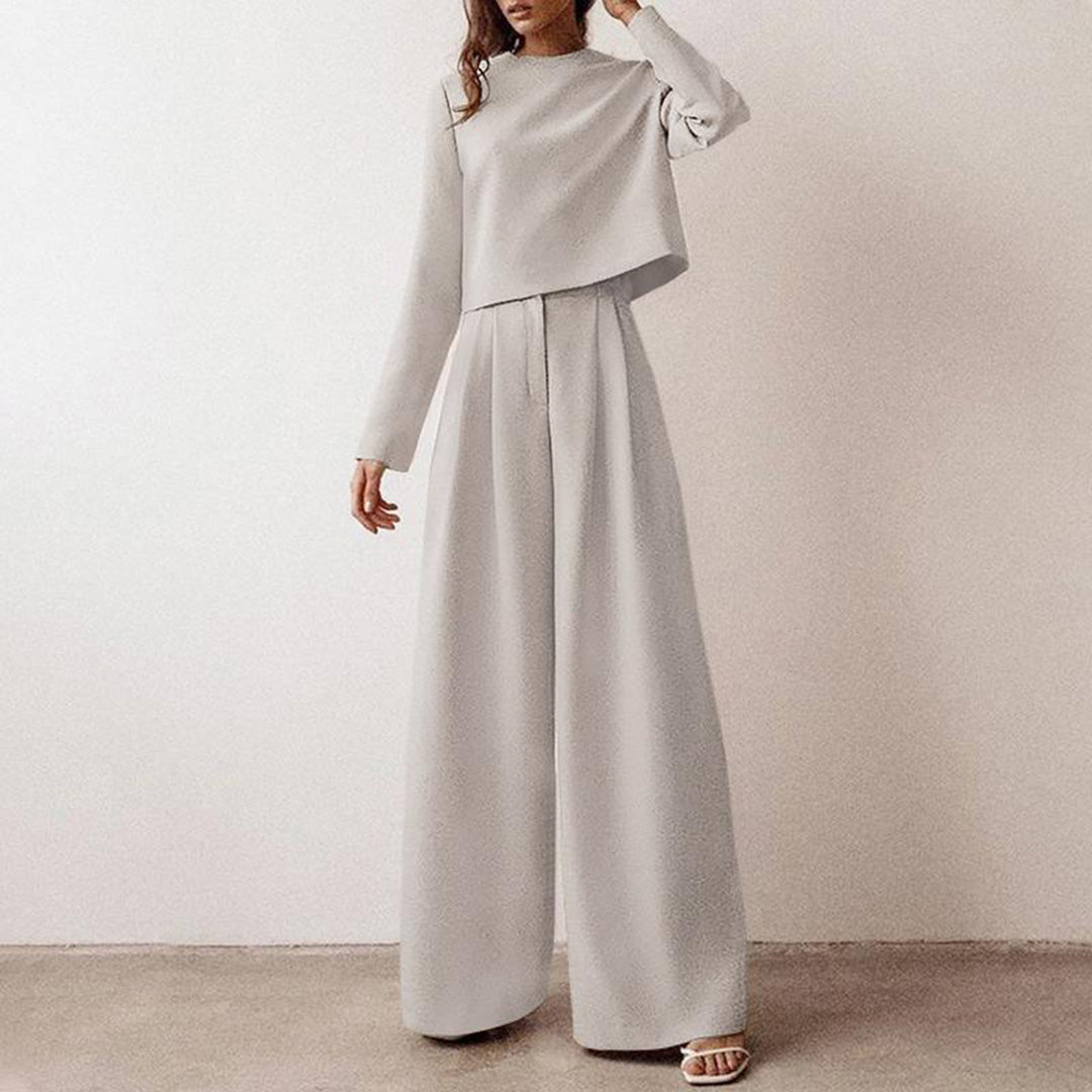 GR | Long-sleeved and wide-leg trousers for women
