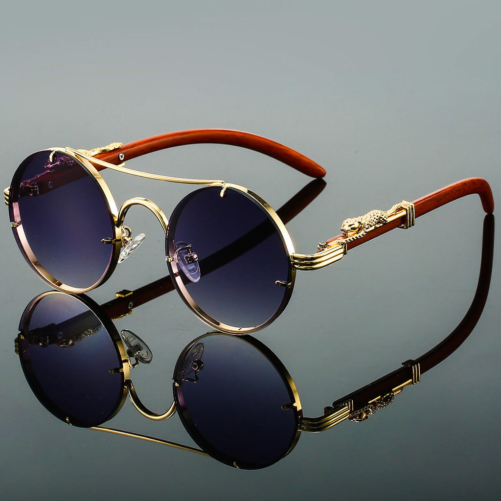 GR | Oval Retro Sunglasses Made of Metal