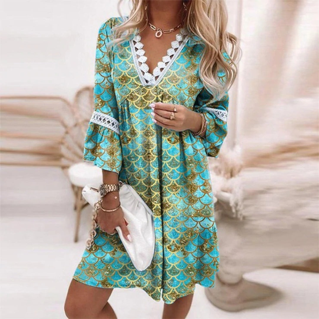 GR - Embroidered V-neck dress