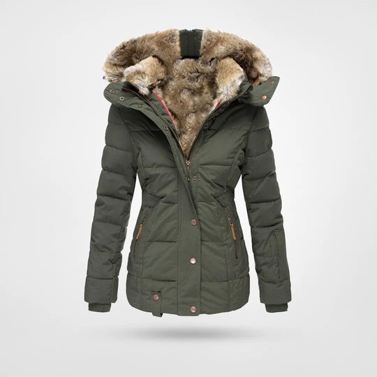 GR - Warm, fashionable winter jacket with lining and hood 