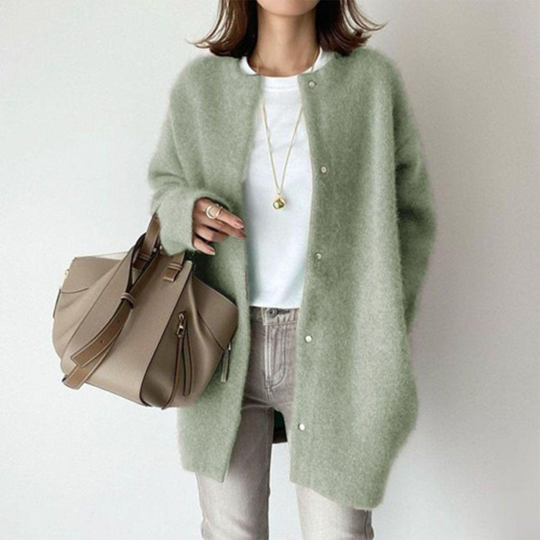 GR - Bequeme klassische Strickjacke für Frauen